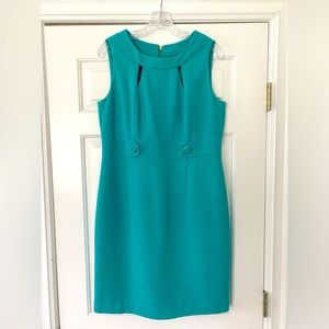Tahari Turquoise Sheath Dress - size 10
